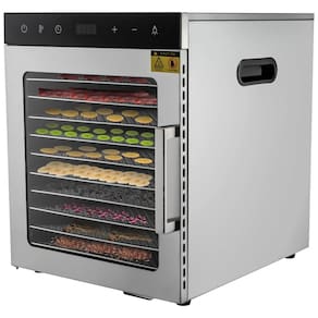 Desidratador de Alimentos Profissional com 10 Bandejas, Aço Inoxidável, 110V 800W, LOYALHEARTDY