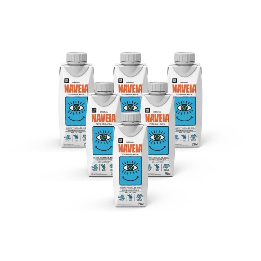 Kit 6x Bebida Vegetal Naveia Original 250ml