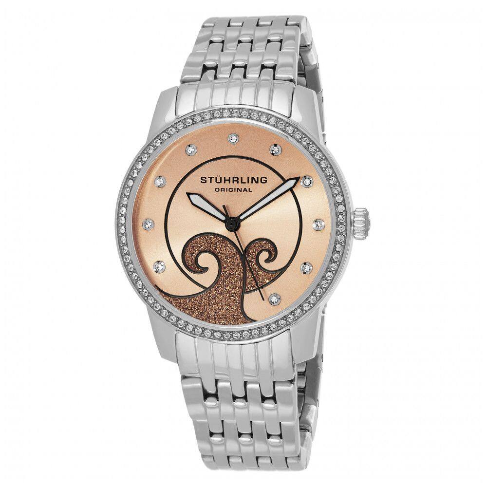 Relógio Feminino Stuhrling Coronet 569 Quartzo 37mm, Prata Clássico