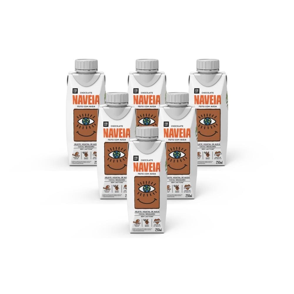 Kit 6x Bebida Vegetal Naveia Chocolate 250ml