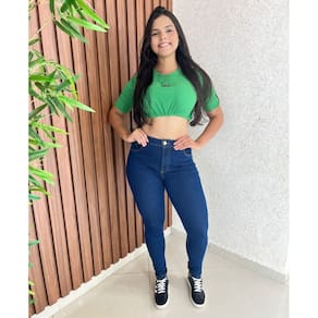 Calça Feminina Jeans Skinny Com Elastano Felicity Jeans