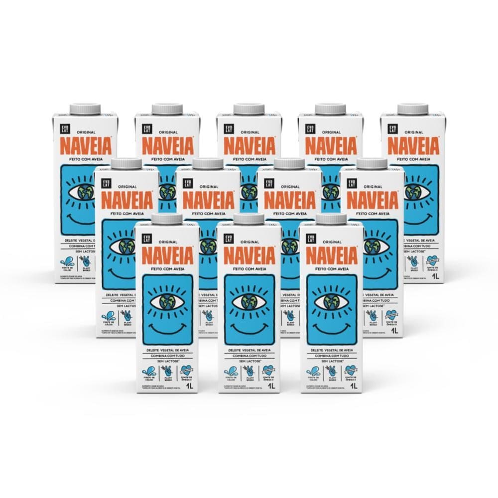 Kit 12x Bebida Vegetal Naveia Original 1L