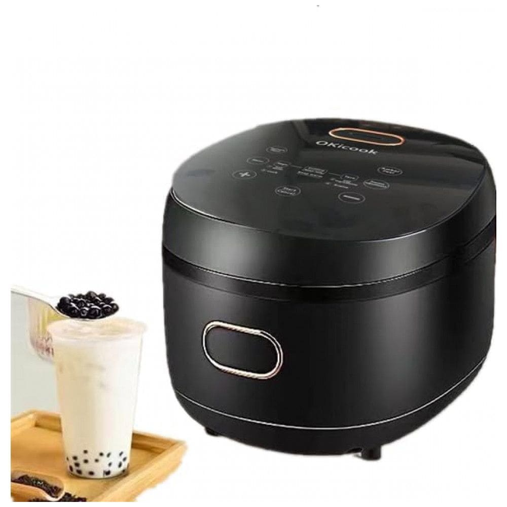 Panela de Arroz 5L Multifuncional com Revestimento Antiaderente, 900W 110V, Okicook, Preta