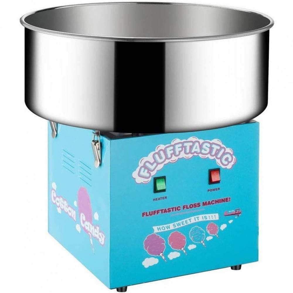 Máquina de Algodão Doce Elétrica em Aço Inoxidável, 110V 1000W, Great Northern Popcorn 6310, Azul