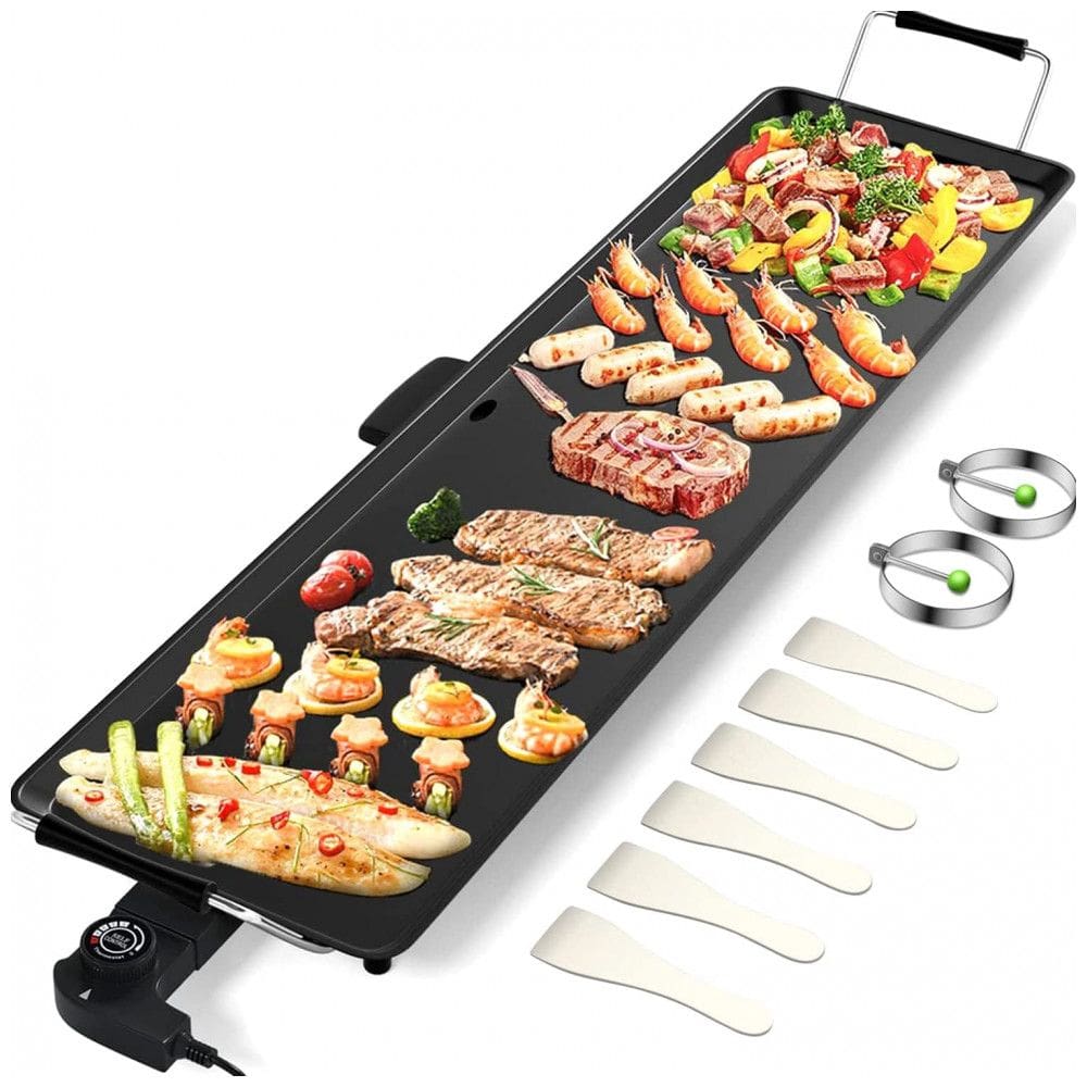 Churrasqueira Grill Elétrica para até 12 Pessoas com Pingadeira e Temperatura Ajustável, 110V, ARLIME, Preta