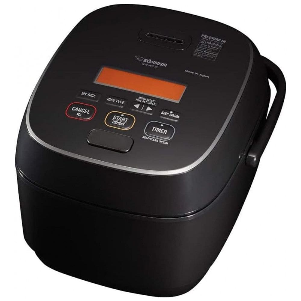 Panela de Arroz Elétrica até 10 xícaras não Cozidas com Painel de Controle, 110V 700W, Zojirushi NW JEC18BA, Preta