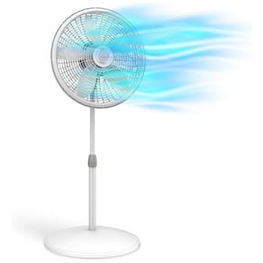 Ventilador de Torre com Altura Ajustável e 3 Velocidades para Quarto e Sala de Estar, 110V, Lasko, Branco