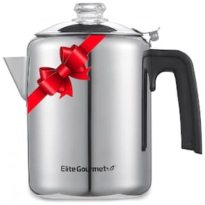 Cafeteira 8 xícaras em Aço Inoxidável, 110V, Elite Gourmet EC008, Prata