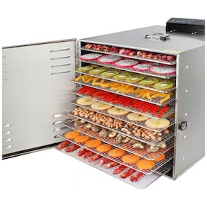 Desidratador de Alimentos Profissional com 10 Bandejas em Aço Inoxidável, 110V 800W, HayWHNKN