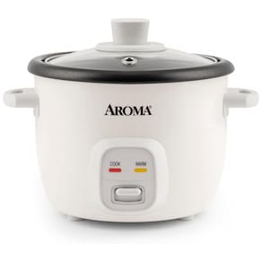 Panela de Arroz Elétrica até 4 xícaras não Cozidas, 110V 250W, Aroma Housewares, Branca