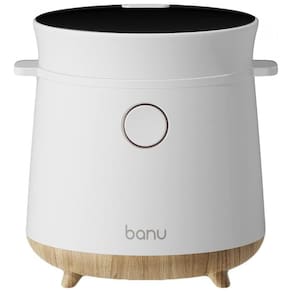 Mini Panela de Arroz Elétrica até 3 xícaras não Cozidas, 110V, Banu, Branca