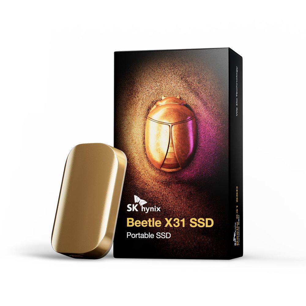 SSD portátil SK hynix Beetle X31 de 1 TB com DRAM 1050 MB/s USB 3.2