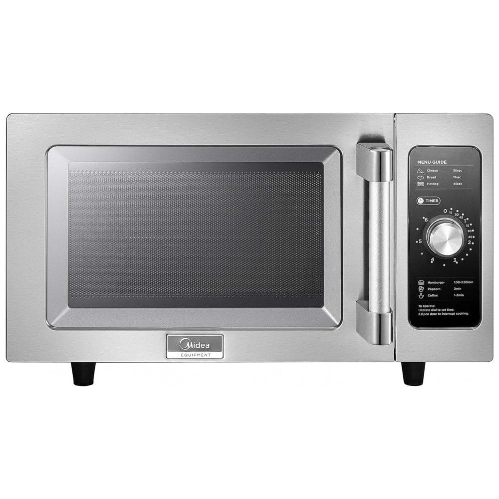 Micro Ondas de Bancada em Aço Inoxidável 25L com 6 Programas, 110V 1000W, Midea Equipment 1025F0A, Prata
