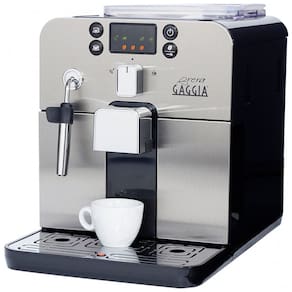 Máquina de Café Expresso em Aço Inoxidável com Bocal de Leite e Tela LED, 110V, Gaggia, Preta