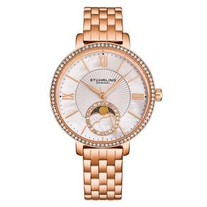 Relgio Horizon 4038 36mm com moldura e pulseira em ouro rosa da Stuhrling