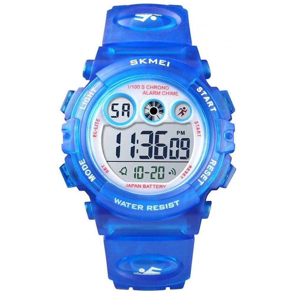 Relógio Digital com Cronômetro para Crianças de 5 até 15 Anos, GOLDEN HOUR, Azul Profundo