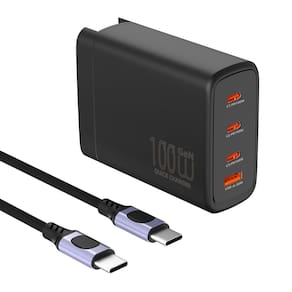 Carregador de bateria BRDRC 100W de 4 portas para DJI Drone com cabo USB-C