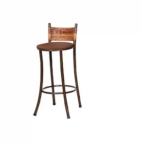Banqueta Com Encosto Dinamarca Ouro Velho Bm Tubulares
