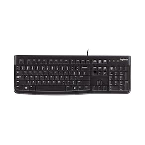 Teclado Logitech K120 com fio para Windows, tamanho normal - preto