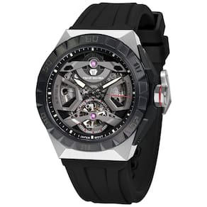 Relógio Masculino Analógico Automático Mecânico a Prova dÁgua 100M com Pulseira de Silicone, TSAR BOMBA 8804, Preto