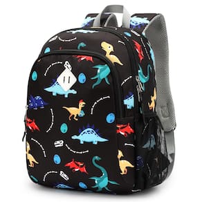 Mochila infantil STEAMEDBUN Dinosaur Boys de 2 a 4 anos preta