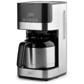 Cafeteira Programável 1,9L em Aço Inoxidável com Painel Digital e Jarra Térmica, 1000W 110V, Melitta, Prata