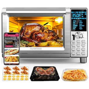 Forno Elétrico de Bancada 28,4 Litros 12 em 1 com Termômetro Inteligente Integrado, 110V 1800W, Nuwave Bravo XL, Prata