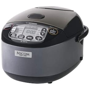 Panela de Arroz Elétrica até 5,5 Xícaras não Cozidas com Função de Aquecer, 110V 770W Zojirushi NL GAC10 BM, Preta