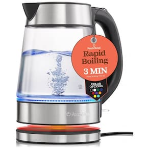 Chaleira Elétrica 1.7 Litros com Jarra de Vidro e Desligamento Automático, 110V 1500W, Preta