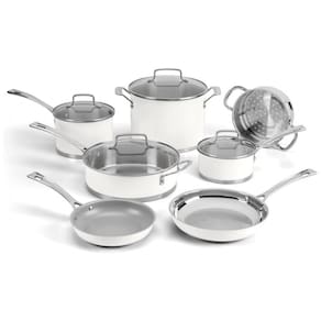 Jogo de Panelas com Revestimento Antiaderente, 11 Peças, Cuisinart MW89, Branco
