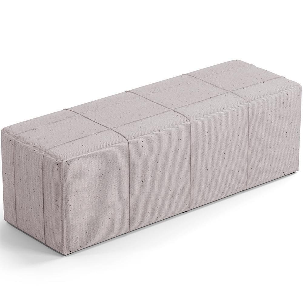 Puff Decorativo Living 140 Cm Roma W01 Linho Bege - Lyam
