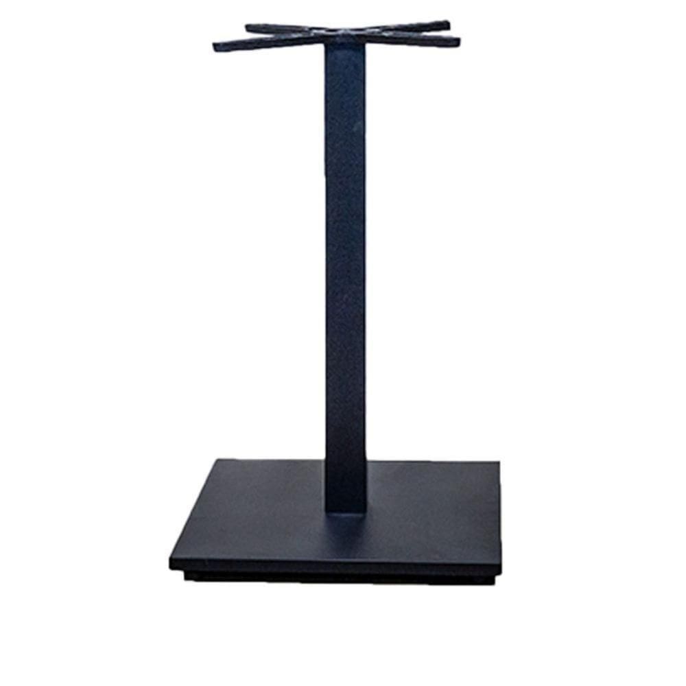 Base De Mesa De Jantar Quadrada Estocolmo Alpha Fratini 72 Cm (altura) Aço Preto Com Base Quadrada