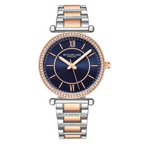 Relgio Stuhrling C905 36mm Clssico em Azul, Prata e Rosa