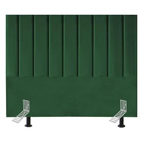 Cabeceira Estofada Cama King 195 Cm Sara Suede E Frame Cor:verde