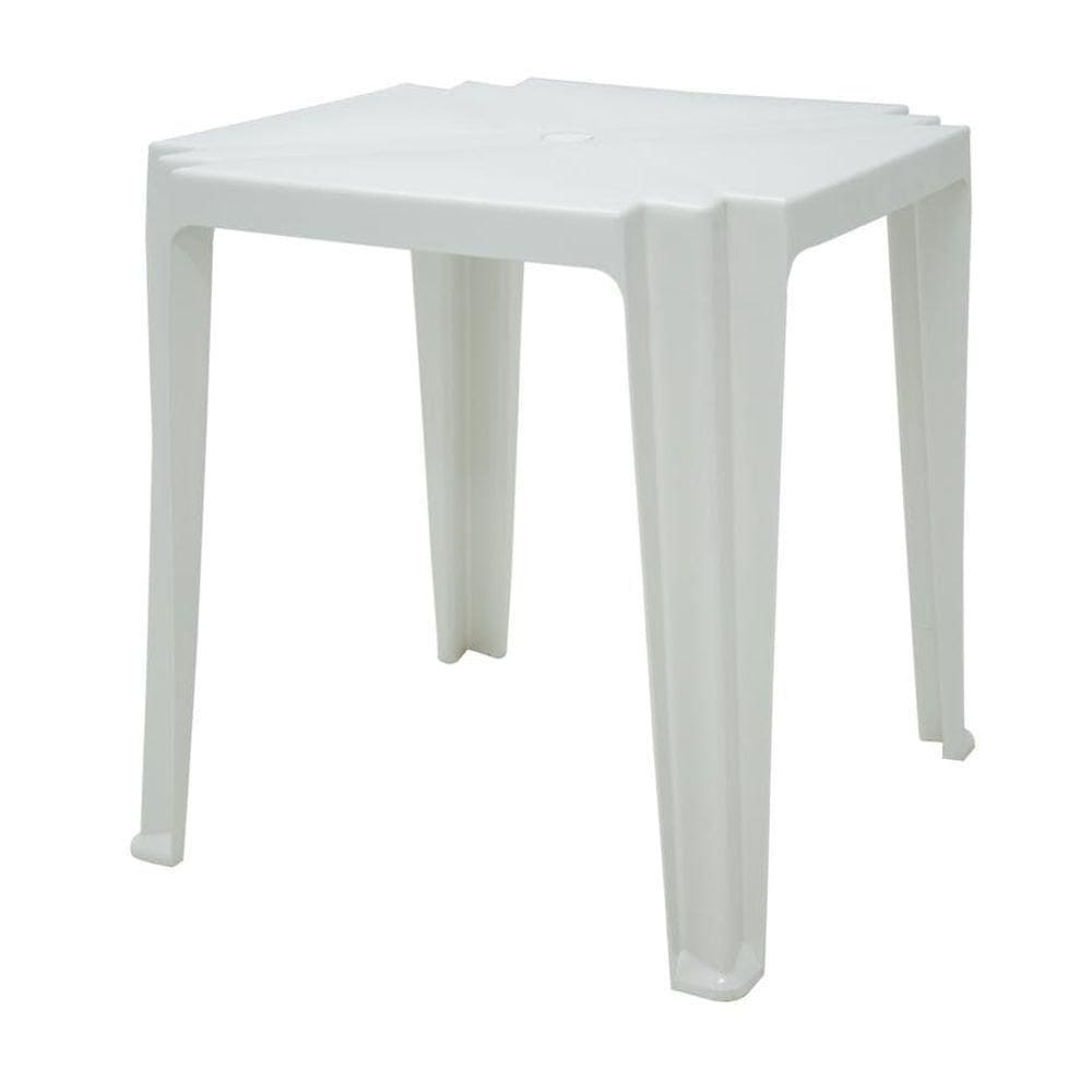 Mesa Quadrada Em Polipropileno Branco Tramontina Tambaú Basic 68 X 68 X 72cm Tramontina