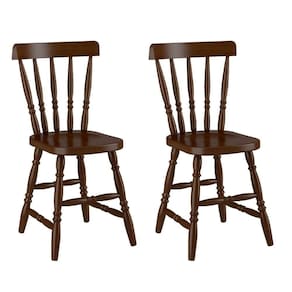 Conjunto Com 2 Cadeiras De Jantar Madeira Maciça Multimóveis Cr50082 Castanho Castanho