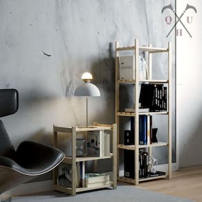 Combo Organizador De Roupas Com 5 Prateleiras Madeira