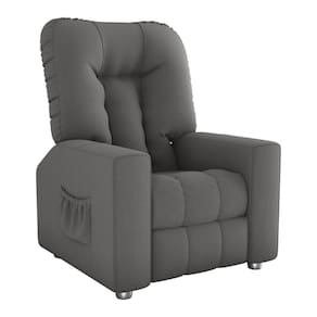 Poltrona Retrátil e Reclinável 82cm Com Tecido Suede Multimóveis Cr45261 Cinza
