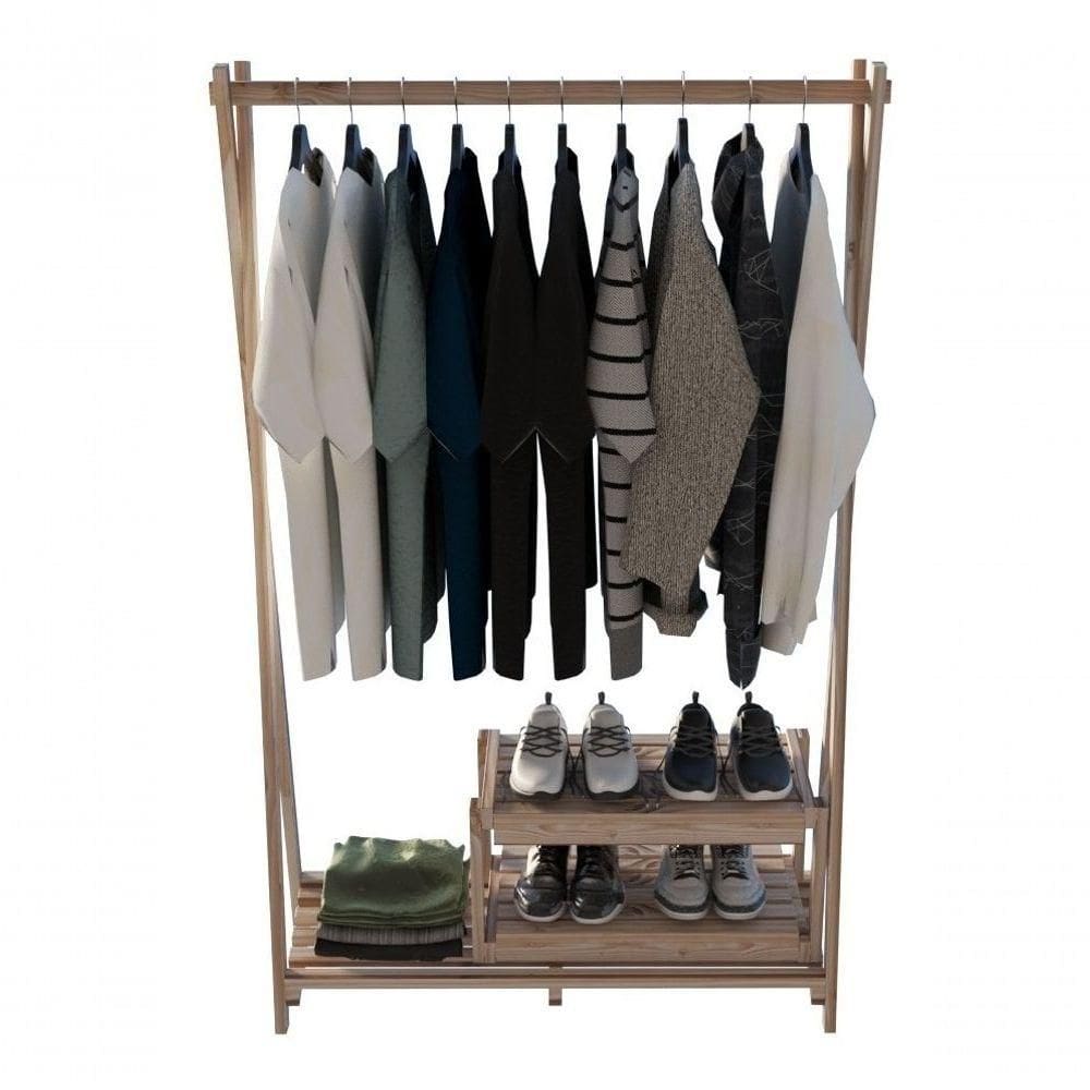 Guarda Roupas Alta Qualidade Decorativo 100% Pinus Quarto