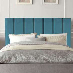 Cabeceira Estofada Casal Queen 160 Cm Maya Suede E Frame Cor:azul Turquesa