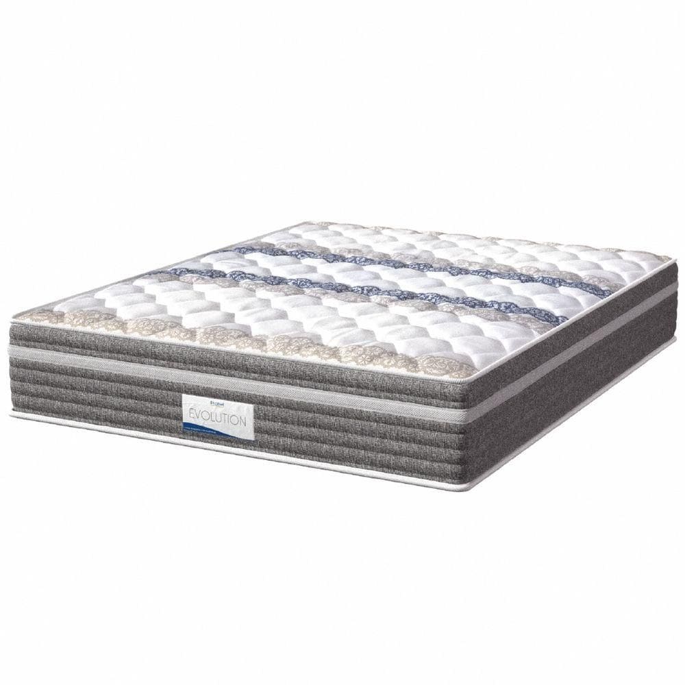 Colchão Casal King Molas Ensacadas Com Pillow Evolution 193x203x32cm Cinza/branco Probel Cinza