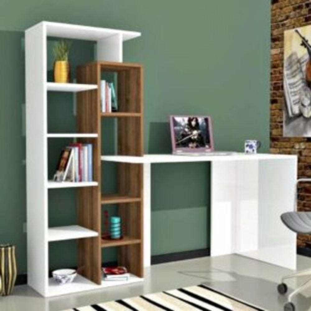 Estante E Mesa Para Computador Ramos 100% Mdf (Livros)