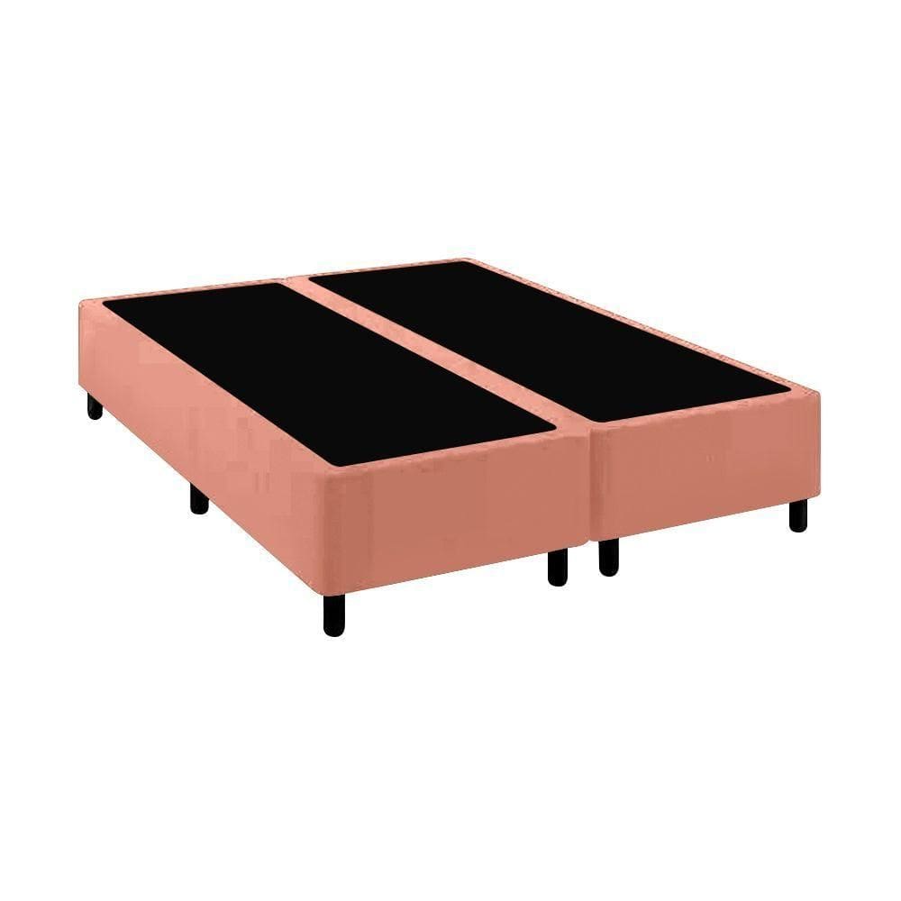 Base Cama Box Premium Queen Comum Rosa