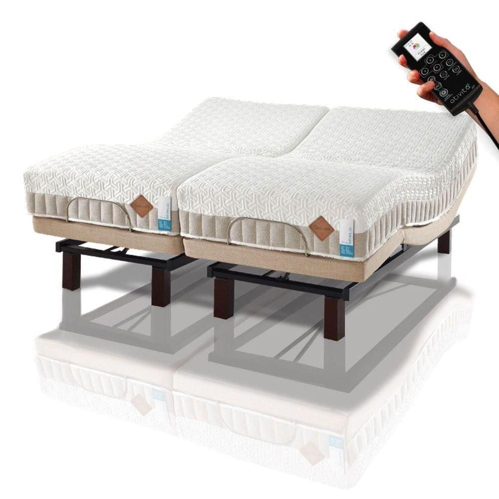 Colchão De Látex Articulado Bege 20cm King 193x203cm