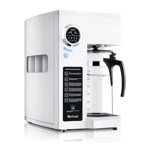 Filtro de Água de Bancada sem Instalação 1,7L com Sistema de Osmose Reversa de 4 Estágios e Filtragem RO, 110V Bluevua RO100ROPOT, Branco