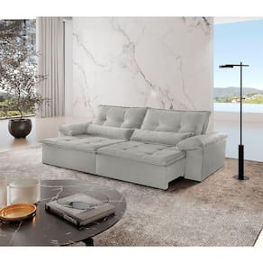 Sofá Parma Linho 02 Módulos De 90cm B25cm Meu Sofá Online A230 Linho Cinza