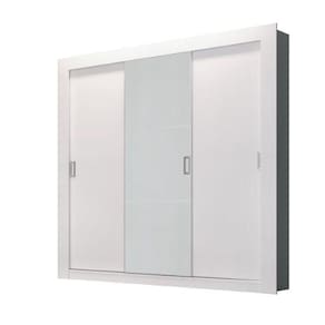 Guarda Roupa Herval Ph 1708 - Cor Branco - Com Espelho