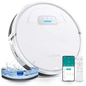 Aspirador Robô e Esfregão com Sucção Forte de 4000pa e Carregamento Automático, 110V, HONITURE G20, Branco
