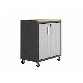 Balcão Multiúso Titanium Itatiaia - 2 Portas - Preto C/ Cinza