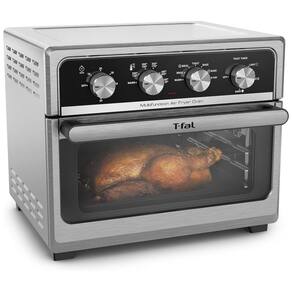 Forno de Convecção 9 em 1, 20L com Acabamento em Aço Inoxidável e Controle de Temperatura, 110V 1800W, T Fal FW601D50, Prata